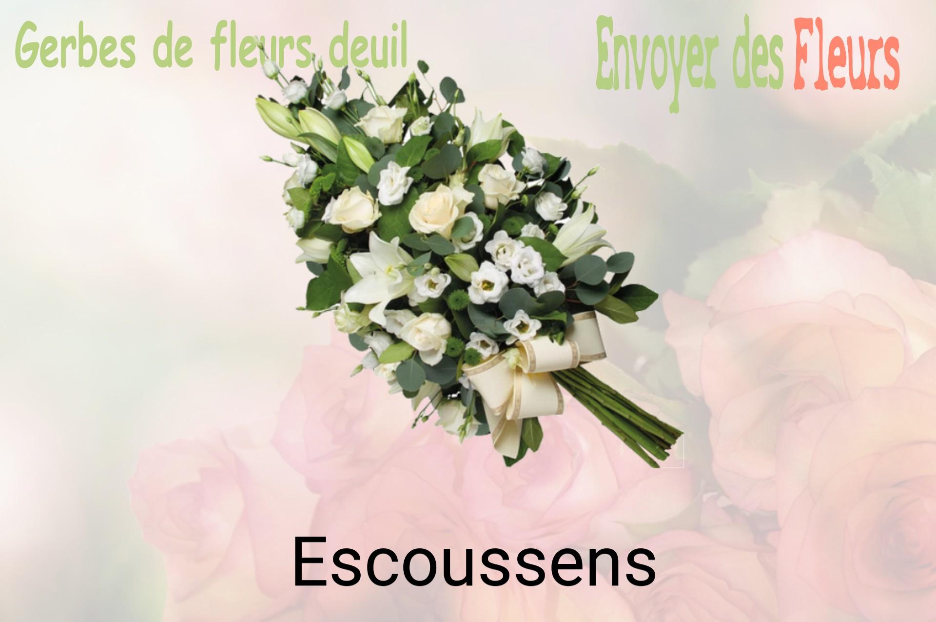 Gerbe de fleurs de deuil livrée à Escoussens